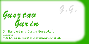 gusztav gurin business card